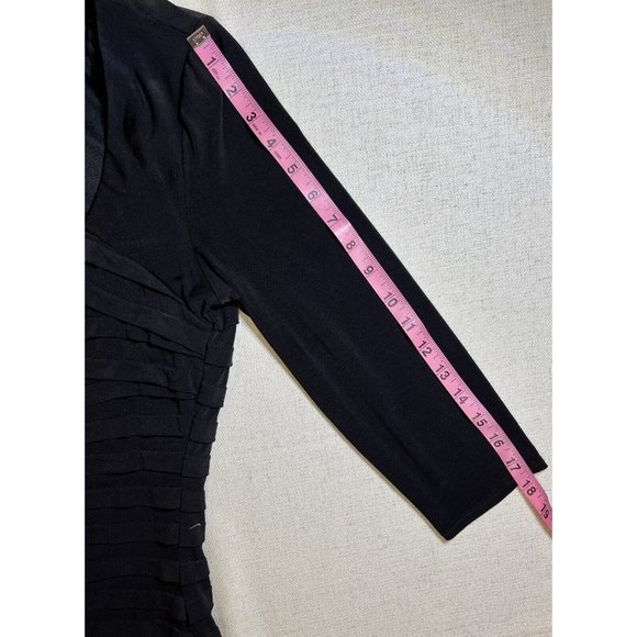 Long Tall Sally Black Shutter Dress Square Neck Pencil Stretchy Size 8 Sexy - Picture 9 of 16